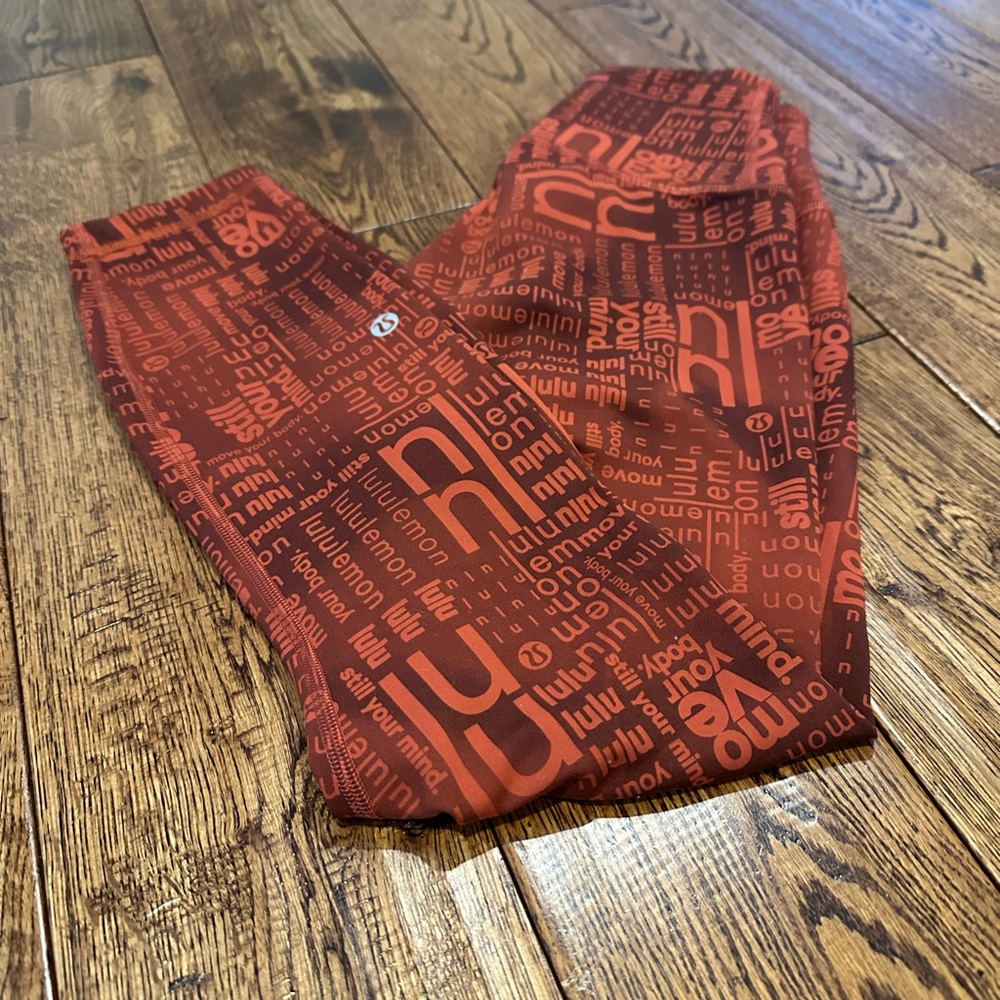 lululemon athletica Red Patterned Leggings